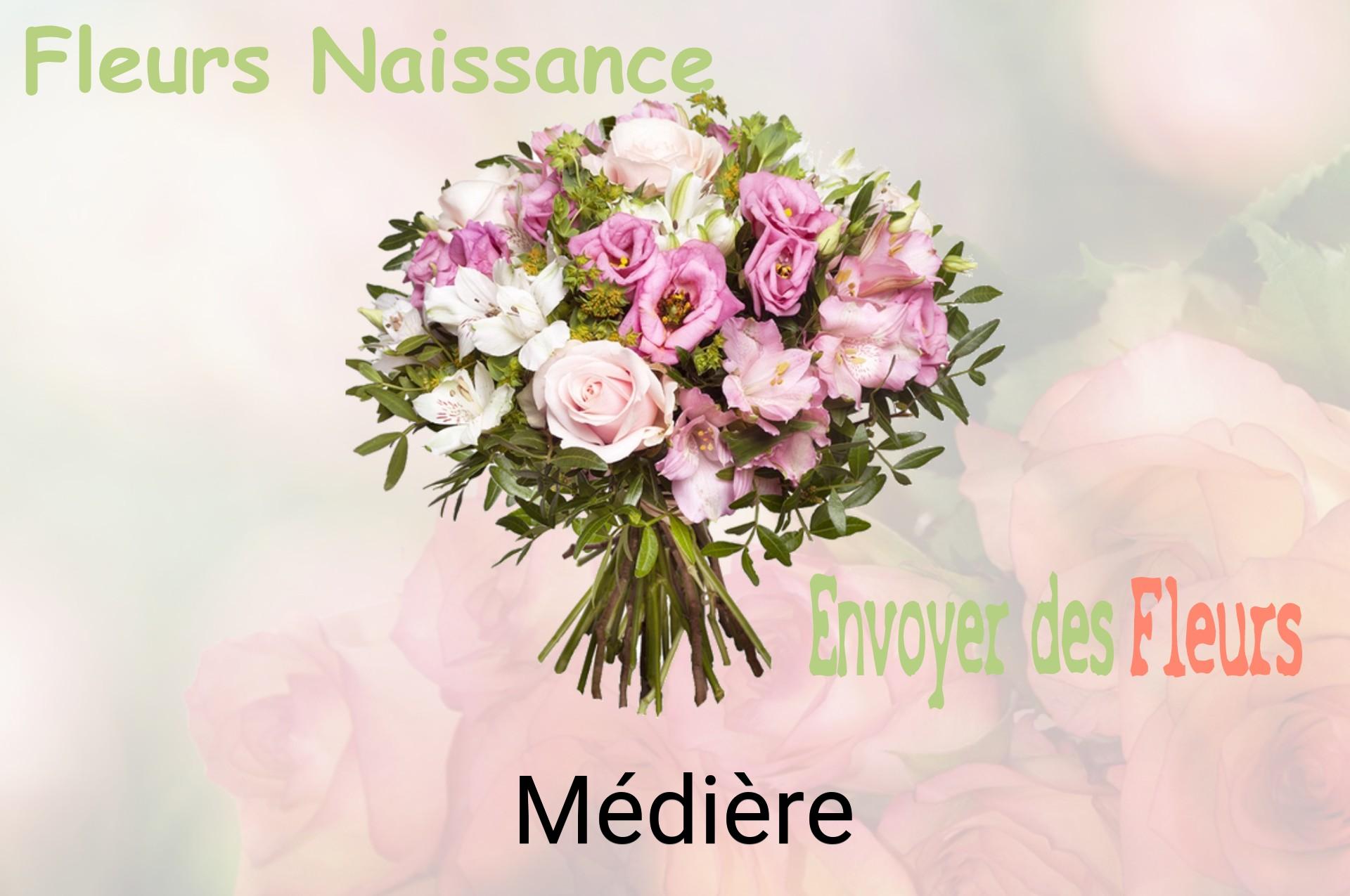 Bouquet de fleurs de naissance livré à Médière